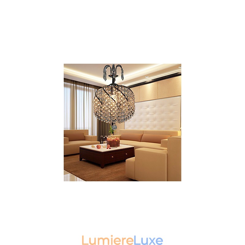 Suspension élégante en cristal avec 1 lumière