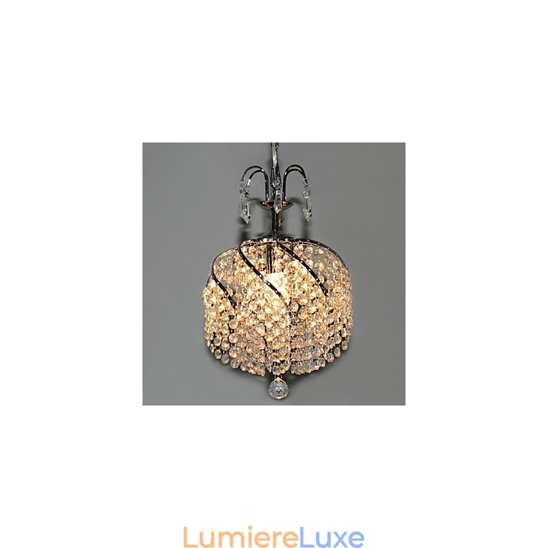 Suspension élégante en cristal avec 1 lumière