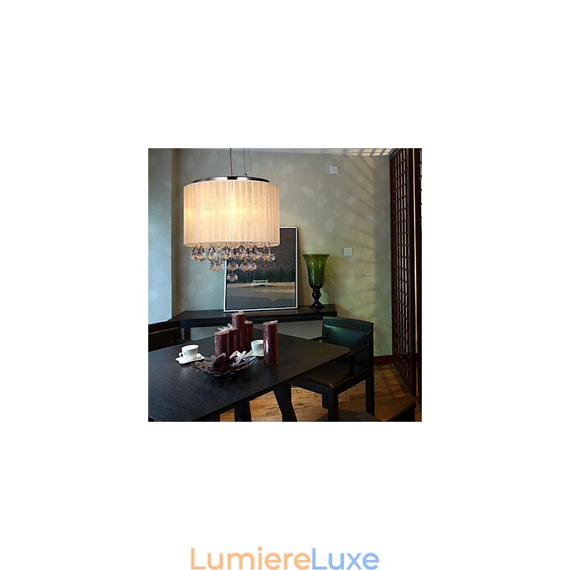 Élégante suspension en cristal à 4 lumières