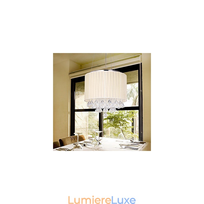 Élégante suspension en cristal à 4 lumières