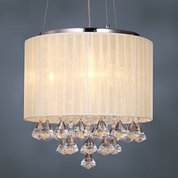Élégante suspension en cristal à 4 lumières