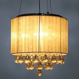 Élégante suspension en cristal à 4 lumières