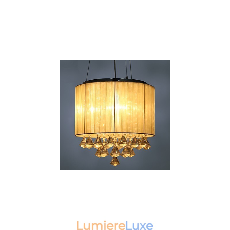 Élégante suspension en cristal à 4 lumières