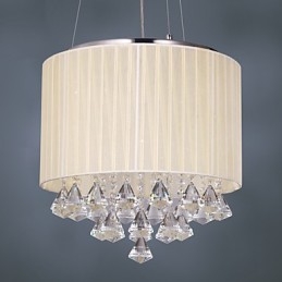 Élégante suspension en cristal à 4 lumières
