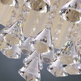 Élégante suspension en cristal à 4 lumières