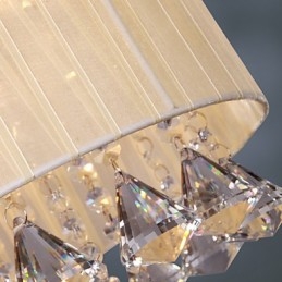 Élégante suspension en cristal à 4 lumières