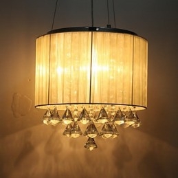 Élégante suspension en cristal à 4 lumières