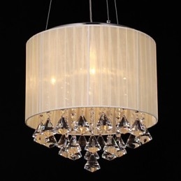 Élégante suspension en cristal à 4 lumières