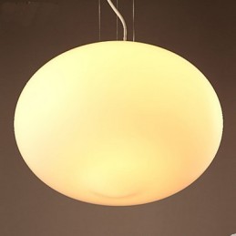 Suspension simple en verre blanc laiteux pour café créatif