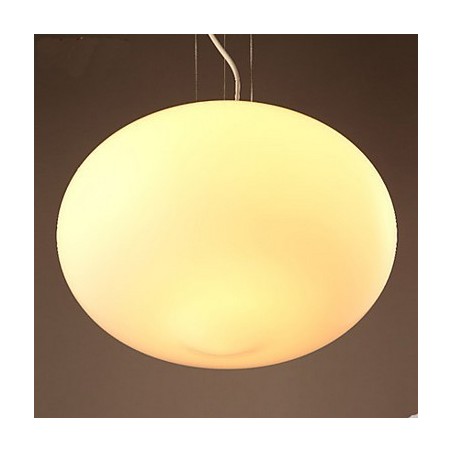Suspension simple en verre blanc laiteux pour café créatif Suspension simple en verre blanc laiteux pour café créatif