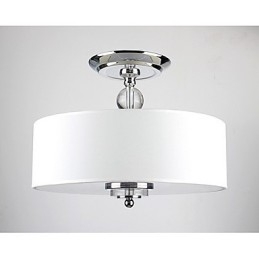 Plafonnier élégant en cristal avec 6 lumières dans un abat-jour cylindrique