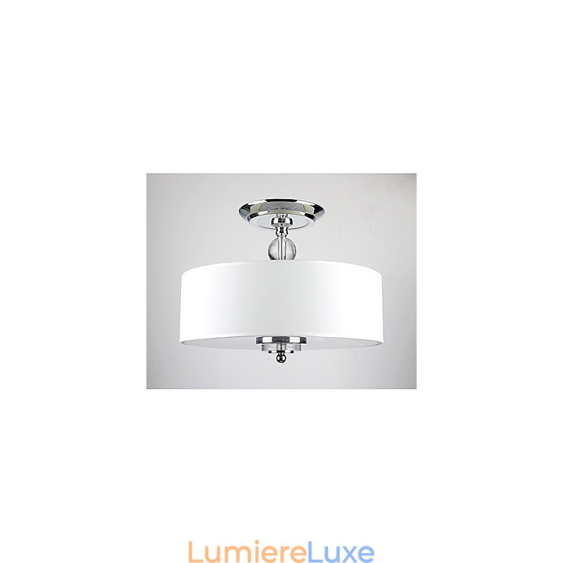 Plafonnier élégant en cristal avec 6 lumières dans un abat-jour cylindrique