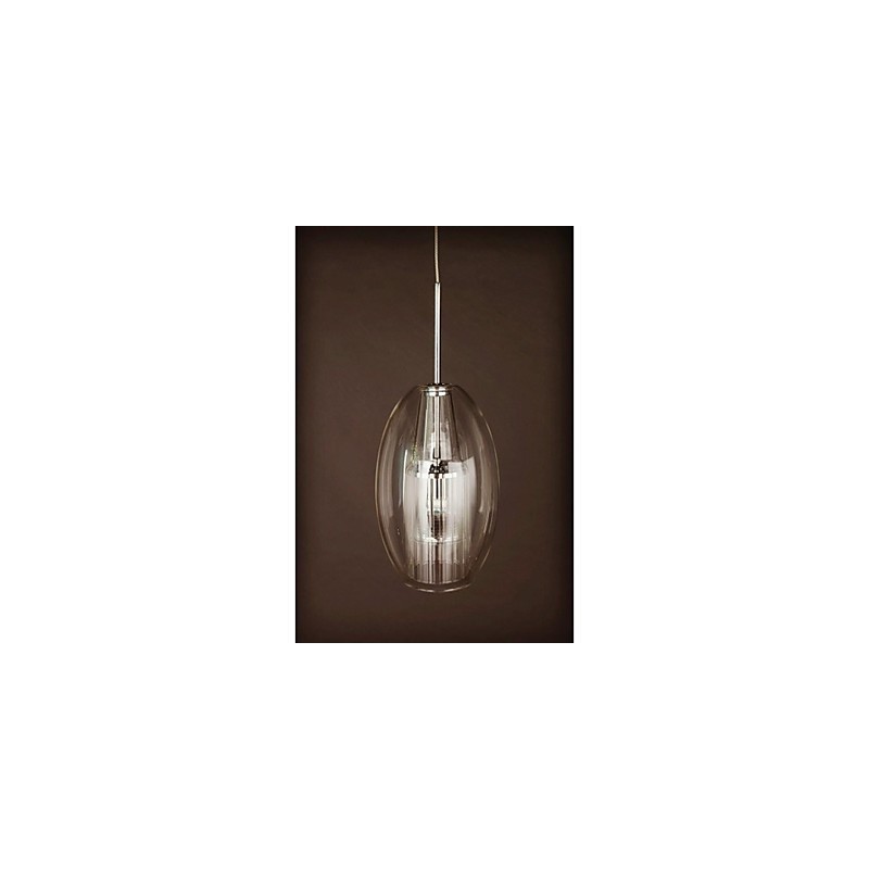 Suspension tambour en métal chromé moderne, contemporaine, traditionnelle et classique