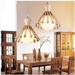 Lustre de jardin en bois simple style nordique 2