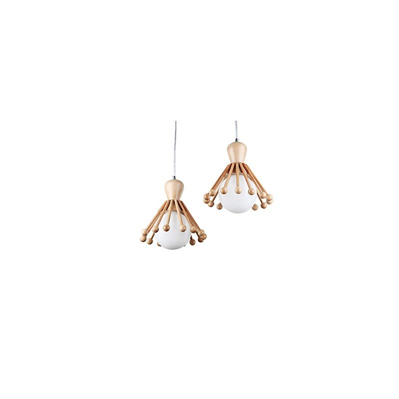 Lustre de jardin en bois simple style nordique 2