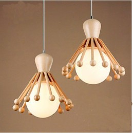 Lustre de jardin en bois simple style nordique 2