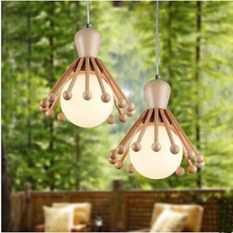 Lustre de jardin en bois simple style nordique 2