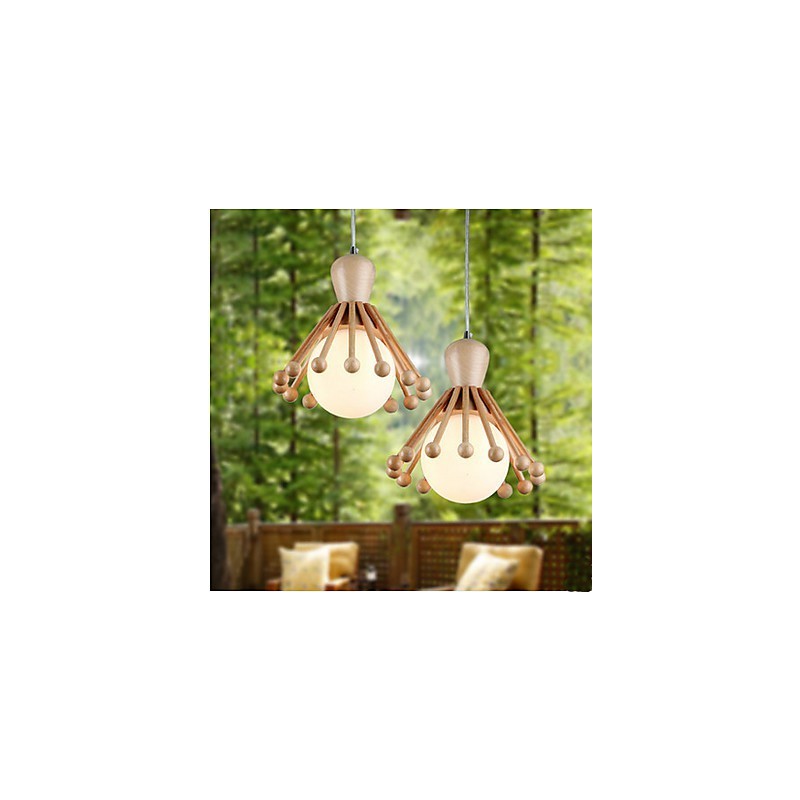 Lustre de jardin en bois simple style nordique 2