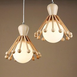 Lustre de jardin en bois simple style nordique 2