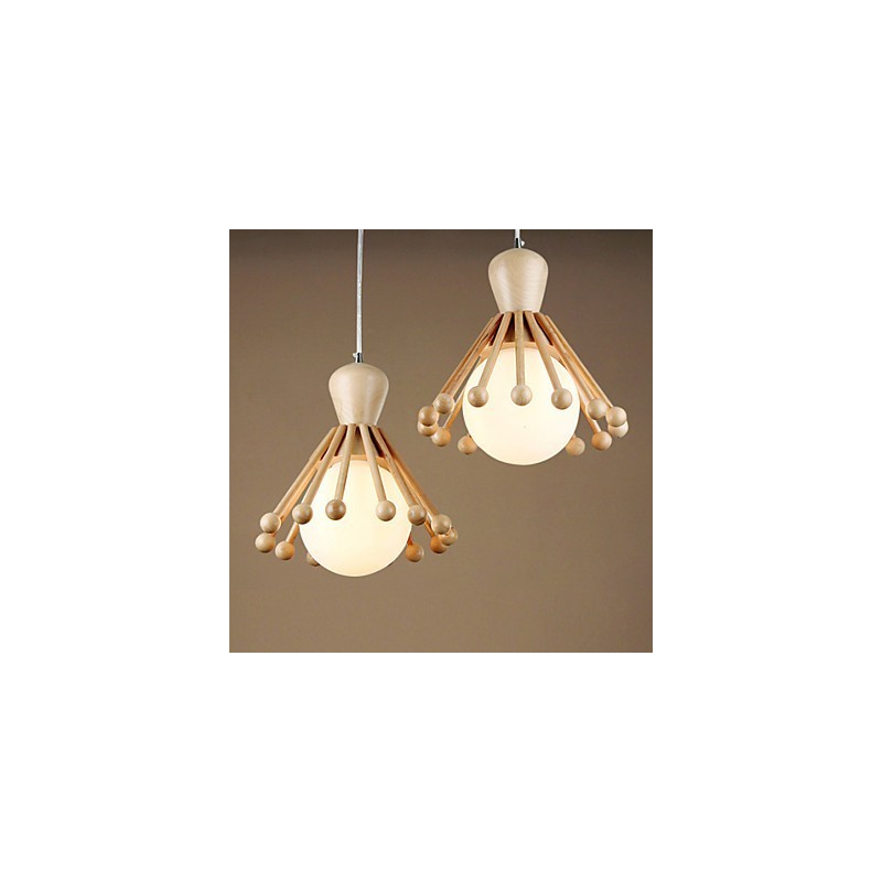 Lustre de jardin en bois simple style nordique 2