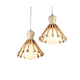 Lustre de jardin en bois simple style nordique 2