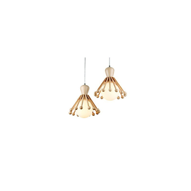 Lustre de jardin en bois simple style nordique 2