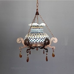 Lustre vintage simple de style industriel pastoral à une place
