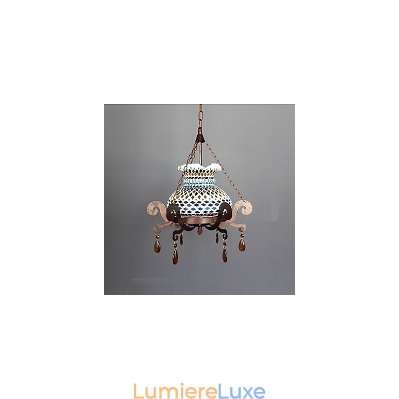 Lustre vintage simple de style industriel pastoral à une place