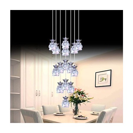 Restaurant 15 Tête De Moderne Simple Pendentif En Cristal Pendentif Restaurant 15 Tête De Moderne Simple Pendentif En Cristal Pendentif