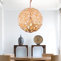 Lustre Mini Style Lanterne Bois Bambou