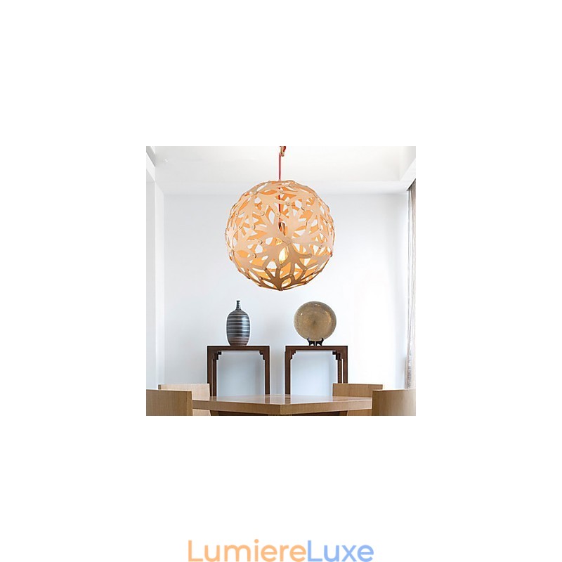 Lustre Mini Style Lanterne Bois Bambou