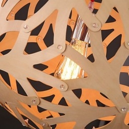 Lustre Mini Style Lanterne Bois Bambou