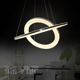 Lustre rond suspendu en acrylique avec 2 anneaux