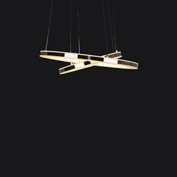 Lustre rond suspendu en acrylique avec 2 anneaux