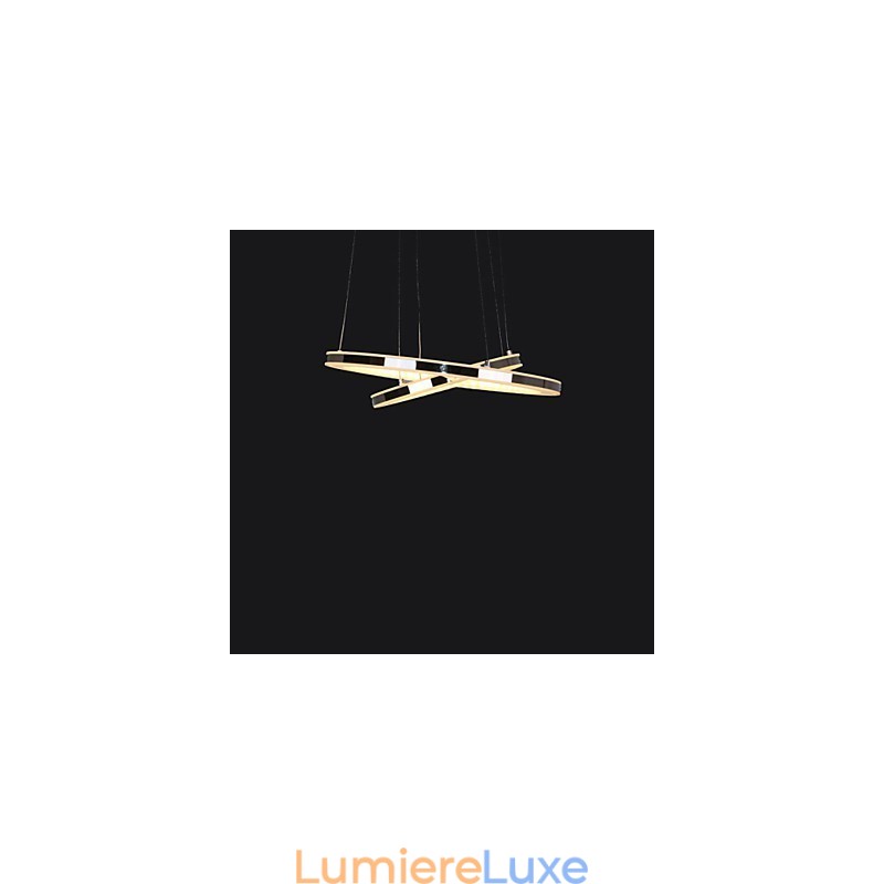 Lustre rond suspendu en acrylique avec 2 anneaux