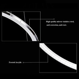 Lustre rond suspendu en acrylique avec 2 anneaux