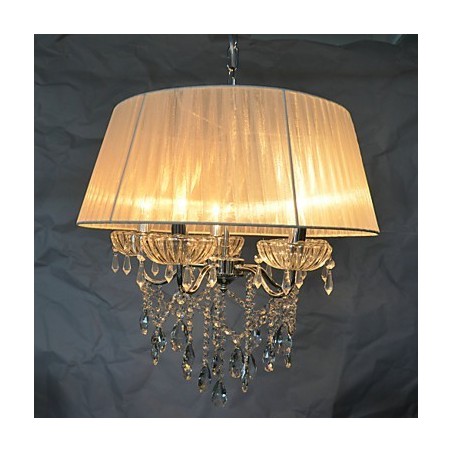Suspension 5 lumières délicate et chic avec motif fleuri Suspension 5 lumières délicate et chic avec motif fleuri