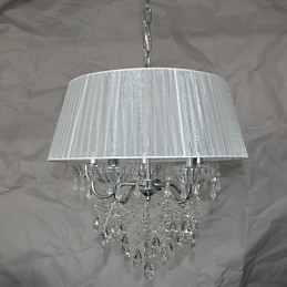 Suspension 5 lumières délicate et chic avec motif fleuri
