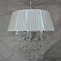 Suspension 5 lumières délicate et chic avec motif fleuri