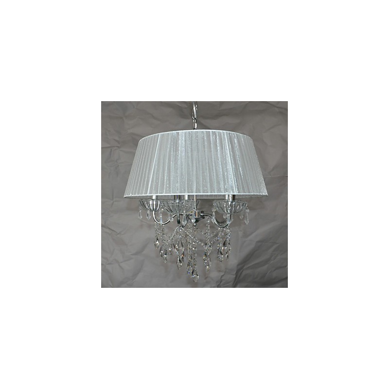 Suspension 5 lumières délicate et chic avec motif fleuri