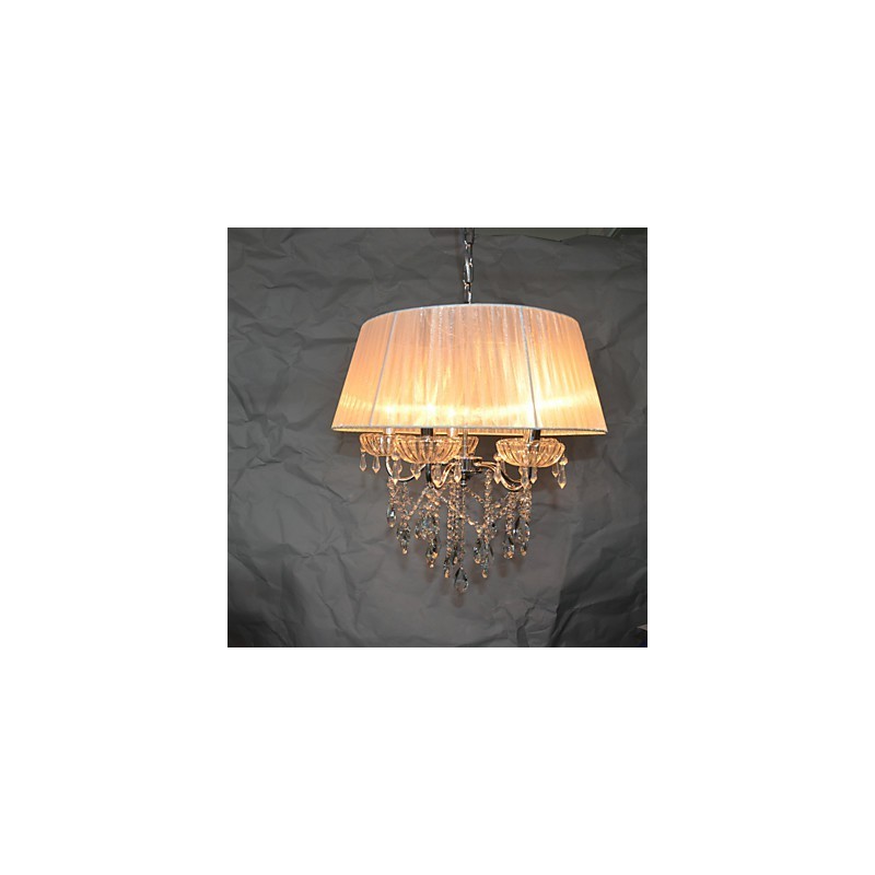 Suspension 5 lumières délicate et chic avec motif fleuri