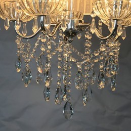 Suspension 5 lumières délicate et chic avec motif fleuri