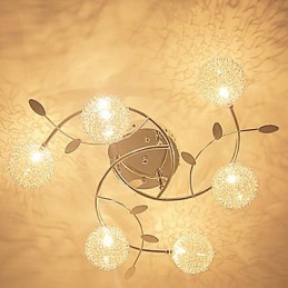 Plafonnier moderne contemporain en cristal électroplaqué