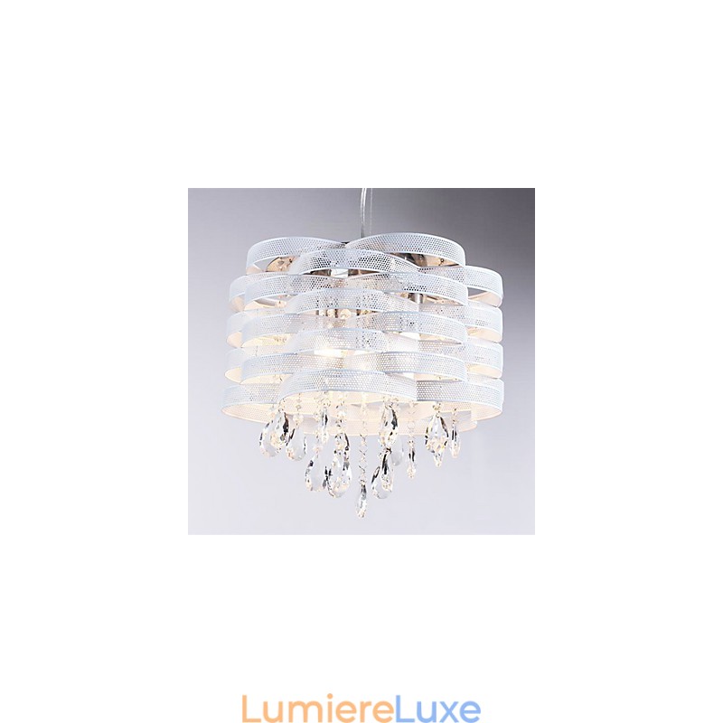 Suspension élégante en cristal à 3 lumières