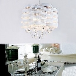 Suspension élégante en cristal à 3 lumières