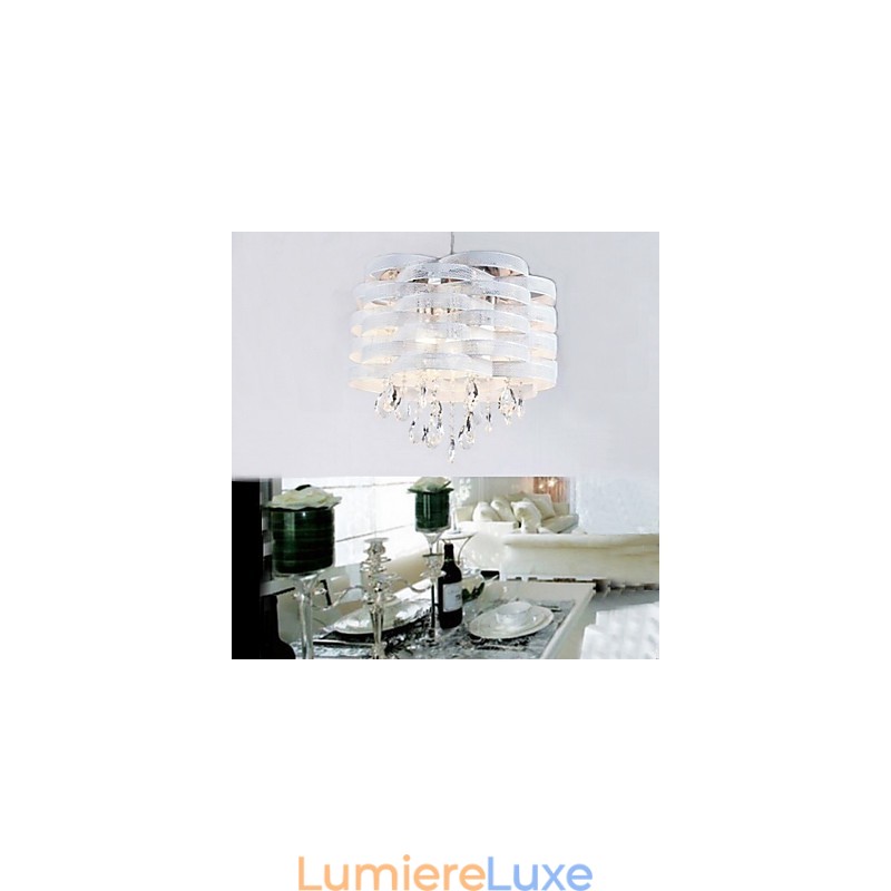 Suspension élégante en cristal à 3 lumières