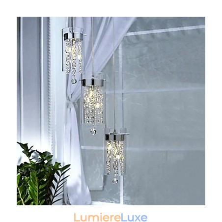 Suspension artistique en cristal avec abat-jour en verre Suspension artistique en cristal avec abat-jour en verre