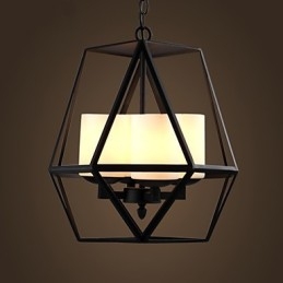 Lustre moderne en fer noir vintage Americange de haut niveau, lustre à 4 lumières