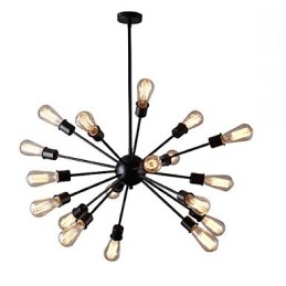Suspension moderne à 20 lampes de forme radiale