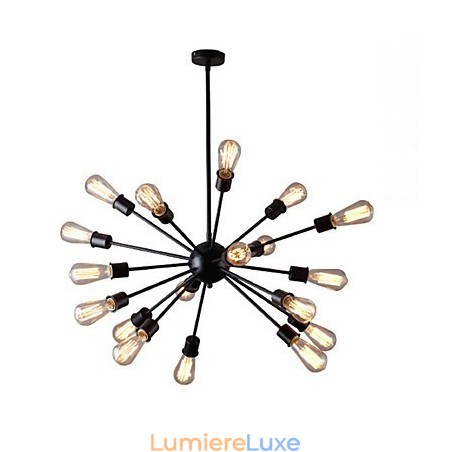 Suspension moderne à 20 lampes de forme radiale Suspension moderne à 20 lampes de forme radiale
